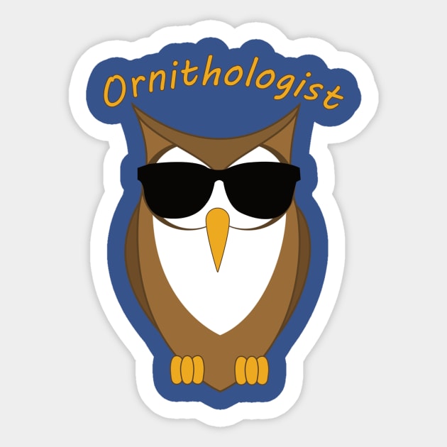 cool ornithologist Sticker by SpassmitShirts